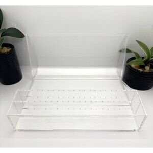 Clear Acrylic Tweezer Case with Lid - Holds 10